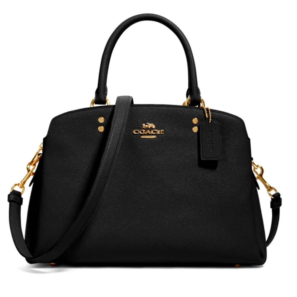 Coach Crossgrain Leather Mini Lillie Carryall Satchel - Black